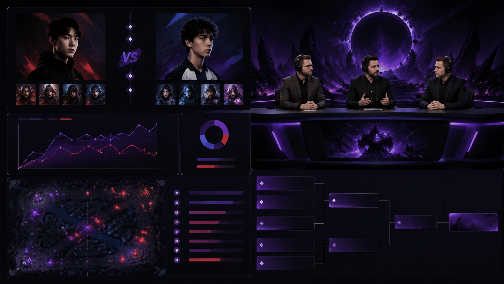Dark League of Legends MSI Play-In odds dashboard with T1 versus Team Liquid matchup cards, charts, and bracket panels