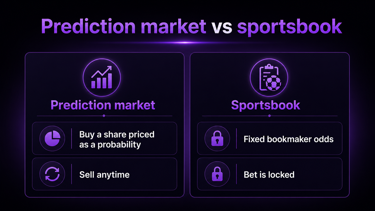 Prediction market versus traditional sportsbook